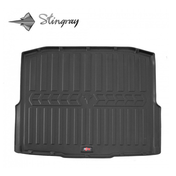 Gumijas 3D bagāžnieka paklājiņš SKODA Octavia III A7 2013-2020g. (universal, without niches) / 6020081 / ar paaugstinātām malām