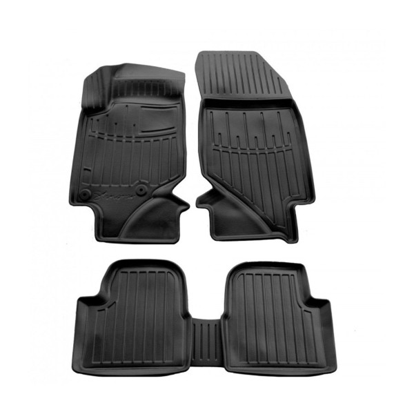 Gumijas 3D paklājiņi CITROEN C4 X no 2020g. 5 pc. / melna / 5003045 / ar paaugstinātām malām