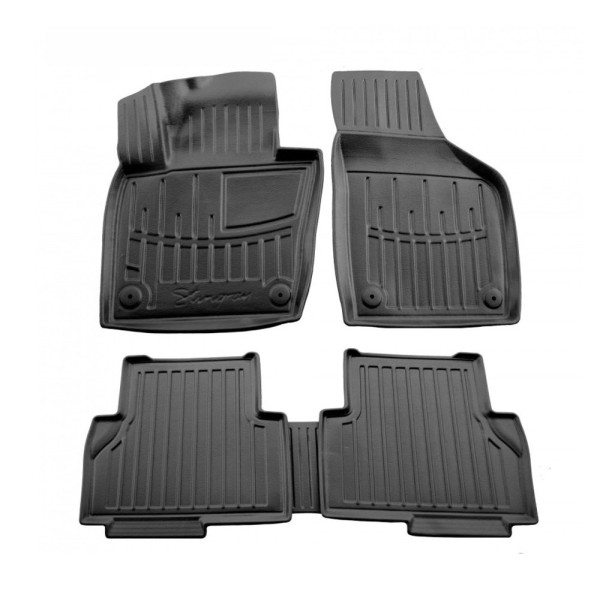 Gumijas 3D paklājiņi SEAT Alhambra II 7N 2010-2020g., 5 pc. / melna / 5024365 / ar paaugstinātām malām