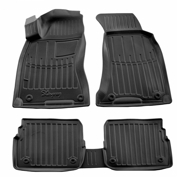 Gumijas 3D paklājiņi SKODA Superb I 3U 2001-2008g., 5 pc. / melna / 5020155 / ar paaugstinātām malām