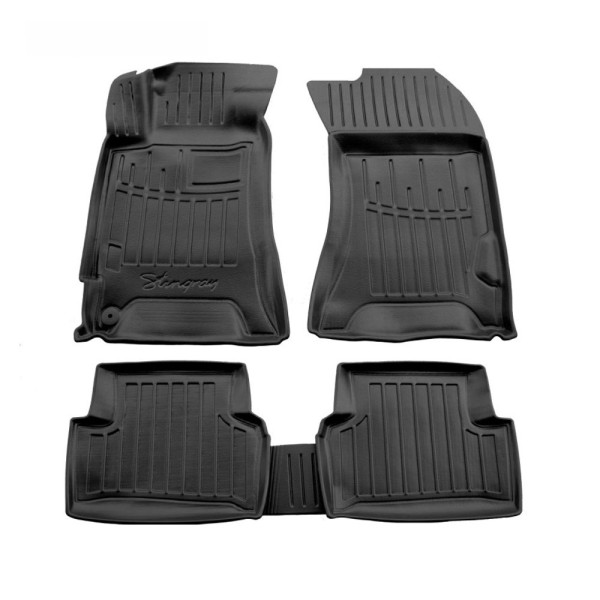 Gumijas 3D paklājiņi SUBARU Forester SG 2002-2008g., 5 pc. / melna / 5029045 / ar paaugstinātām malām