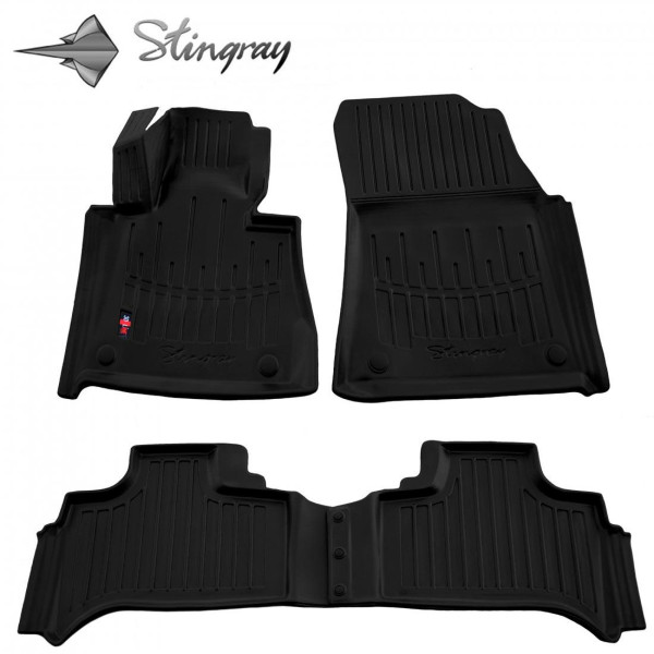 Gumijas 3D paklājiņi BMW X5 E53 1999-2006g., 4gab. / melna / 5027024 / ar paaugstinātām malām