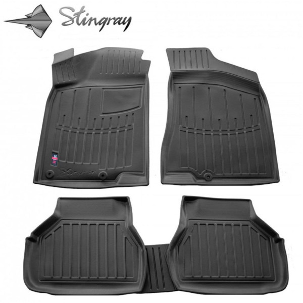 Gumijas 3D paklājiņi VOLKSWAGEN Passat B4 1988-1996g., 5 pc. / melna / 5024265 / ar paaugstinātām malām