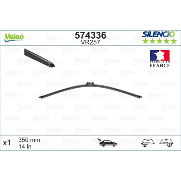 Aizmugures tīrītājs Valeo Silencio X.TRM OE VR257, 350 mm