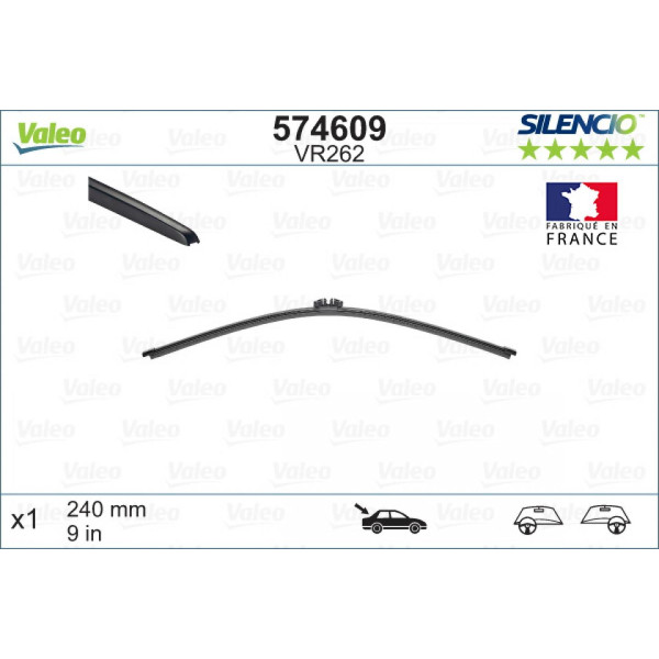 Aizmugures tīrītājs Valeo Silencio X.TRM OE VR262, 240 mm