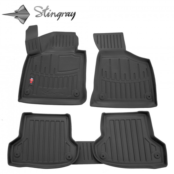 Gumijas 3D paklājiņi AUDI A3 8P 2003-2012g., 5 pc. / melna / 5030125 / ar paaugstinātām malām