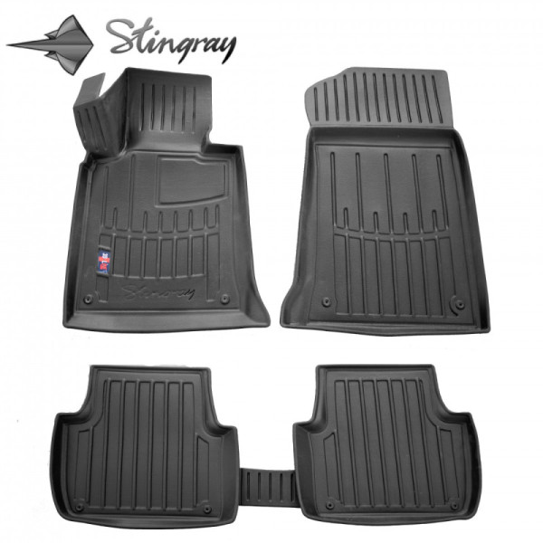 Gumijas 3D paklājiņi BMW 3 E46 1998–2006, 5 pc. / melna / 5027125 / ar paaugstinātām malām