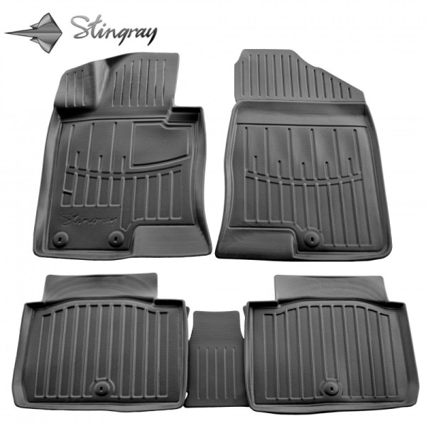 Gumijas 3D paklājiņi HYUNDAI Sonata YF 2009-2014g., 5 pc. / melna / 5009285 / ar paaugstinātām malām